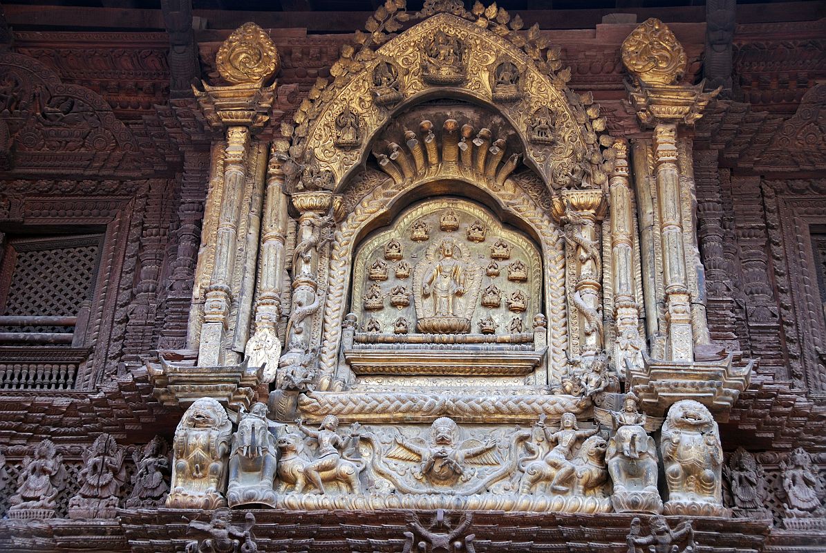 Kathmandu Patan Durbar Square 19 Golden Window Above Golden Gate Sun Dhoka Entrance To Patan Museum 